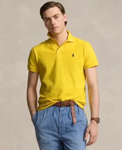 Мужская классическая рубашка поло из сетчатой ткани - COLLEGIATE YELLOW/C7284 
