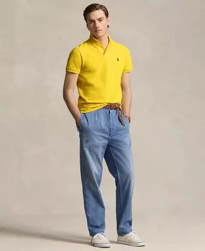 Мужская классическая рубашка поло из сетчатой ткани - COLLEGIATE YELLOW/C7284 - POLO RALPH LAUREN (1)