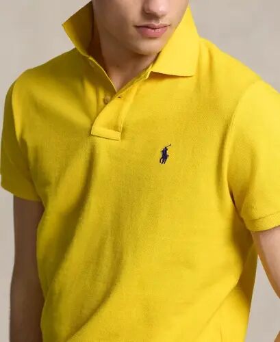 Мужская классическая рубашка поло из сетчатой ткани - COLLEGIATE YELLOW/C7284 - 3