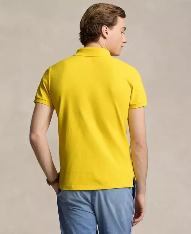 Мужская классическая рубашка поло из сетчатой ткани - COLLEGIATE YELLOW/C7284 - 4
