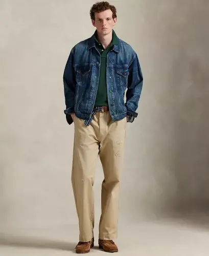 Мужская классическая рубашка-поло из сетчатой ткани - Scotch Pine Heather - POLO RALPH LAUREN (1)