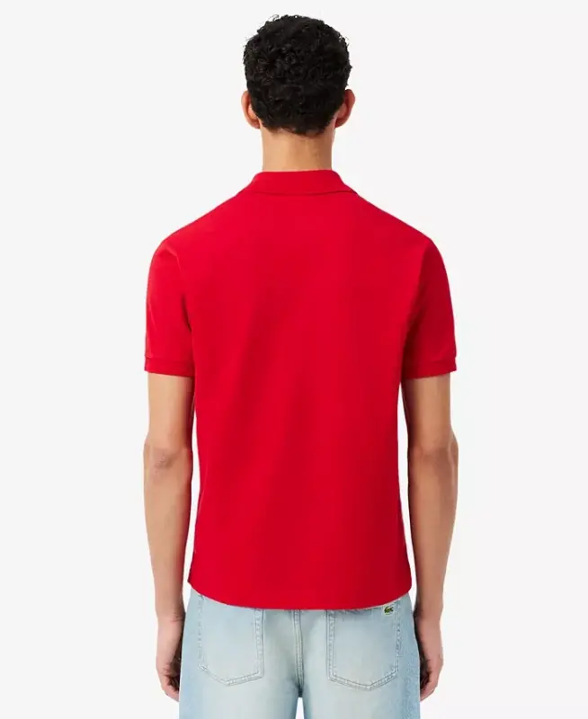 Men's L.12.12 Classic-Fit Short-Sleeve Piqué Polo Shirt-240 - Red - 4