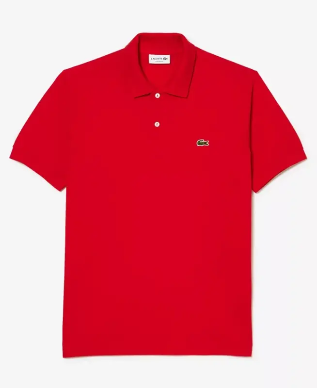 Men's L.12.12 Classic-Fit Short-Sleeve Piqué Polo Shirt-240 - Red - 5