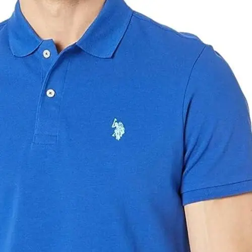 Мужская классическая рубашка-поло U.S. Polo Assn., пике с застежкой на две пуговицы, летняя модная рубашка для гольфа - U.S. POLO ASSN. (1)
