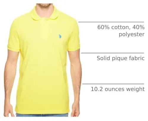 Мужская классическая рубашка-поло U.S. Polo Assn., пике с застежкой на две пуговицы, летняя модная рубашка для гольфа - 4