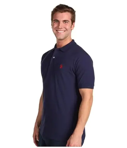 Мужская классическая рубашка-поло U.S. Polo Assn., пике с застежкой на две пуговицы, летняя модная рубашка для гольфа | Пике с застежкой на две пуговицы, летняя модная рубашка для гольфа - U.S. POLO ASSN. (1)