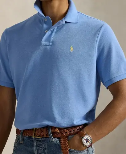 Мужская классическая хлопковая рубашка поло - цвет Outback Green - POLO RALPH LAUREN (1)