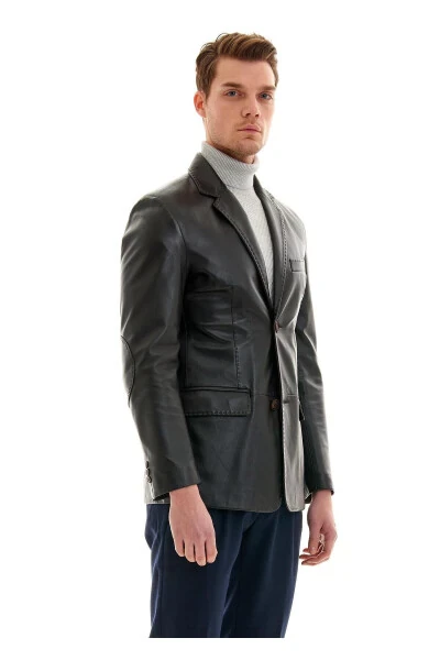 Мужская кожаная куртка - PIERRE CARDIN