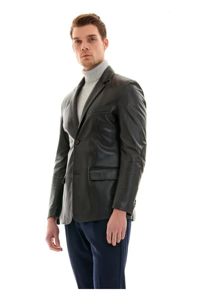 Мужская кожаная куртка - PIERRE CARDIN (1)