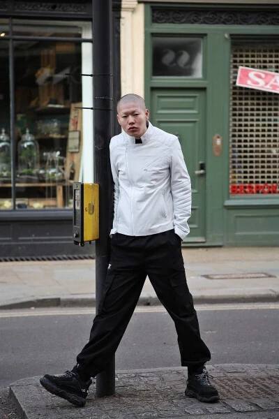 Мужская кожаная куртка из натуральной кожи, с индивидуальной ручной росписью, цифровой печатью, подкладкой на молнии. - DERIDERIM (1)