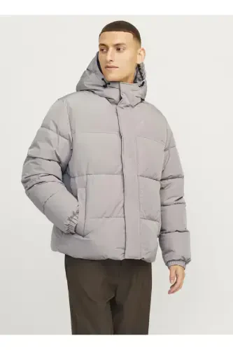 Мужская куртка бежевого цвета 12256974_JJEBRADLEY PUFFER HOOD SN - 1