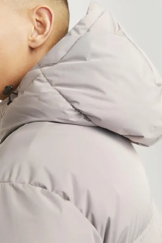 Мужская куртка бежевого цвета 12256974_JJEBRADLEY PUFFER HOOD SN - 5
