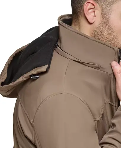 Men’s Infinite Stretch Jacket With Polar Fleece Lined Bib-Dark Tan - 4