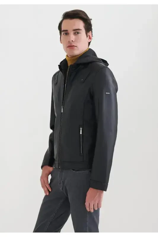 Мужская куртка из искусственной кожи - 4