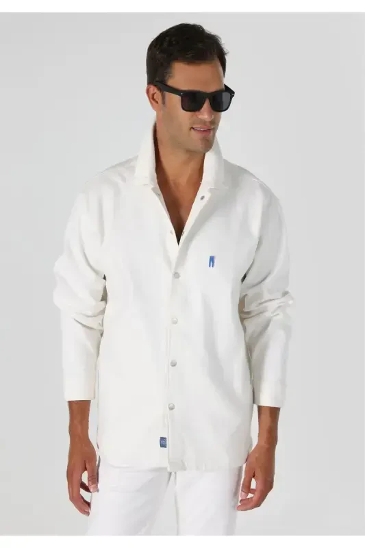 Мужская куртка из натуральной ткани - 4