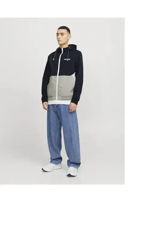 Мужская куртка Jjerush Blockıng Hood Bomber Noos Navy Blazer - 2