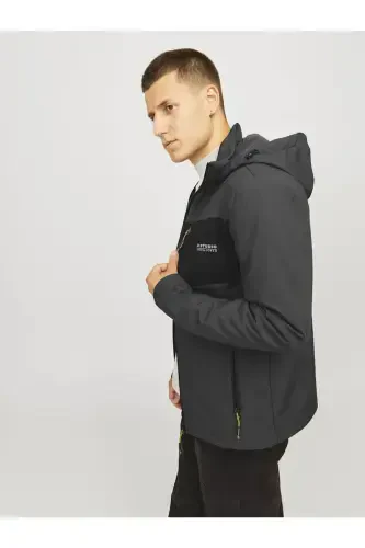 Мужская куртка JJTAYLOR SOFTSHELL - Антрацит - 4