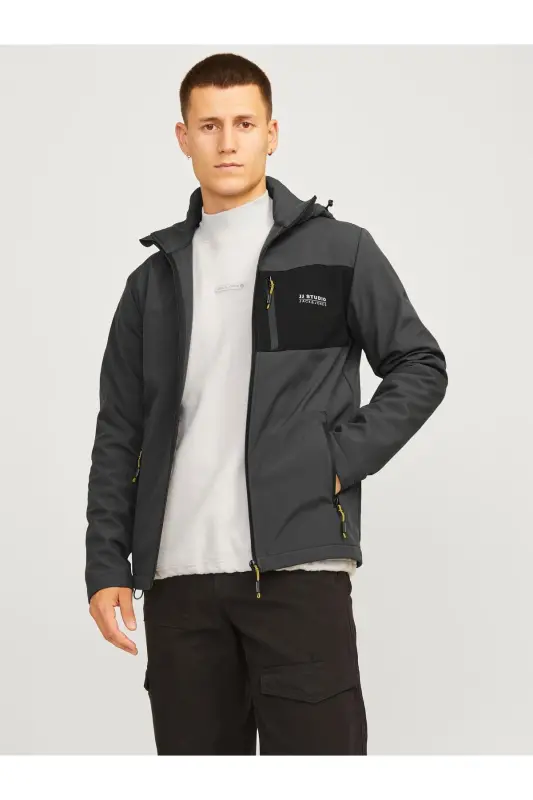 Мужская куртка JJTAYLOR SOFTSHELL - Антрацит - 2