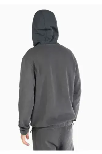 Мужская куртка с капюшоном на молнии, серого цвета, regular fit. - COLIN’S (1)