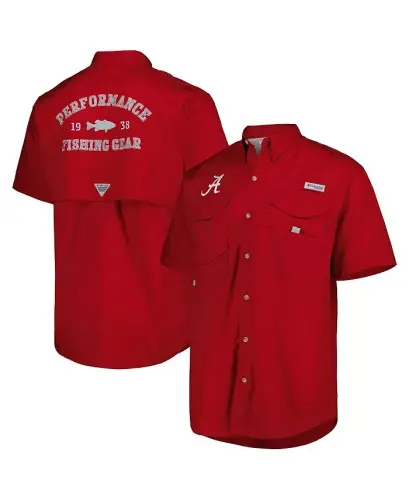 Мужская малиновая рубашка Alabama Crimson Tide Bonehead с пуговицами - COLUMBIA (1)