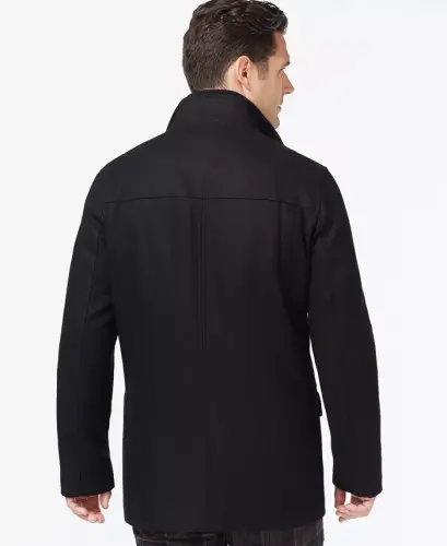Мужская мельтоновая куртка — чёрная - COLE HAAN (1)