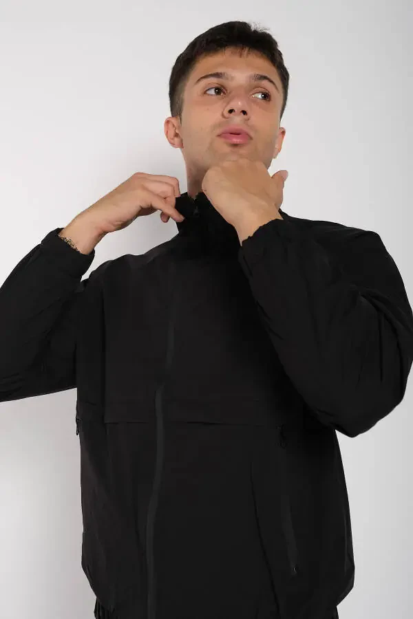 Мужская непромокаемая тонкая куртка-дождевик - 8