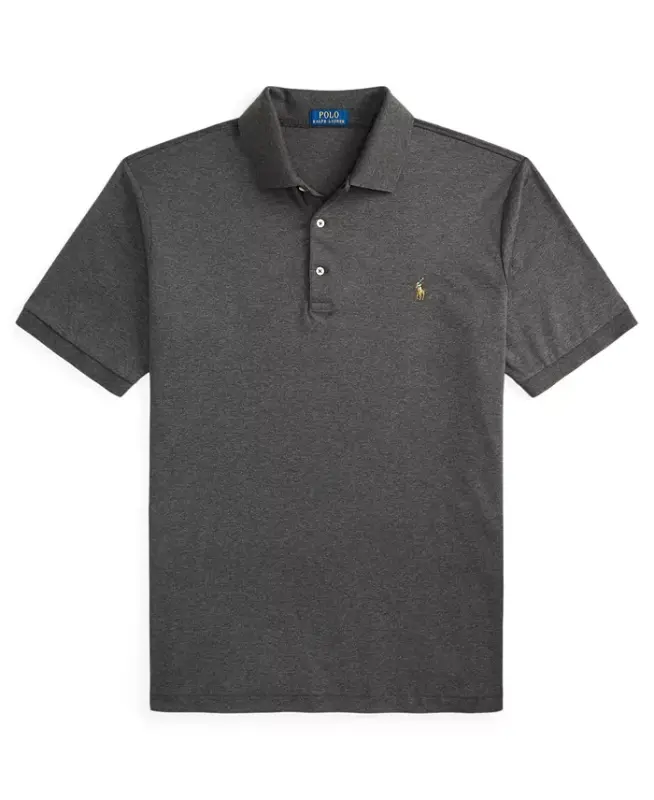 Мужская однотонная рубашка поло Big & Tall - Windsor Heather - 5