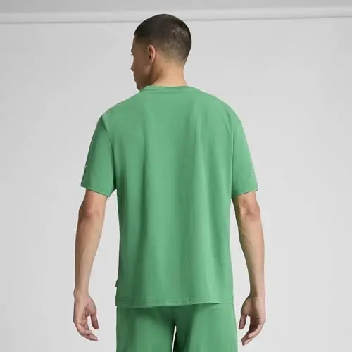 Мужская повседневная футболка PUMA с коротким рукавом и графическим принтом - 3
