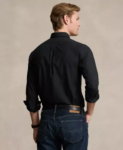 Мужская приталенная эластичная поплиновая рубашка - POLO RALPH LAUREN (1)