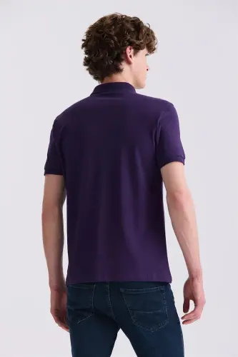 Мужская приталенная футболка-поло Slim Fit - 4