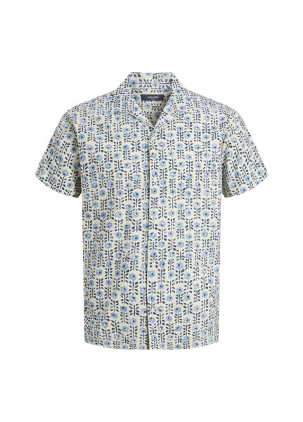 Мужская рубашка Jack & Jones, Синий рисунок, 12234367_JPRBLULANDON PRINT RESORT - 11