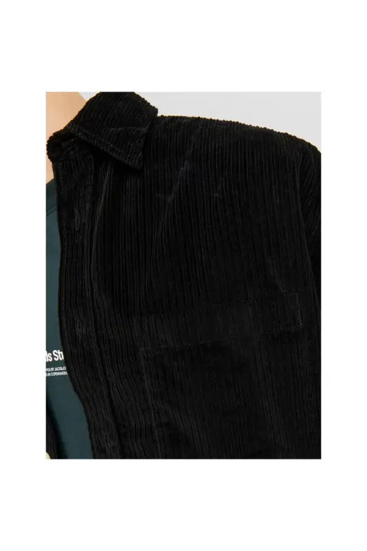 Мужская рубашка Jack&Jones Oversize черного цвета - 4