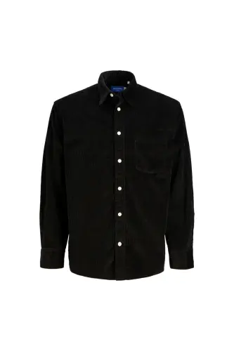 Мужская рубашка Jack&Jones Oversize черного цвета - 5