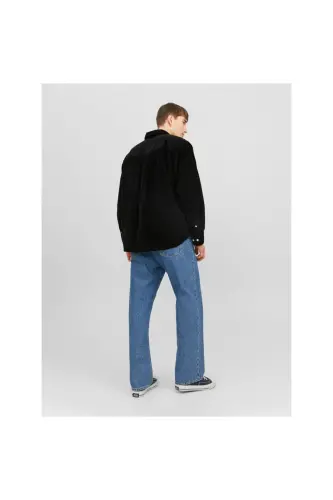 Мужская рубашка Jack&Jones Oversize черного цвета - 7