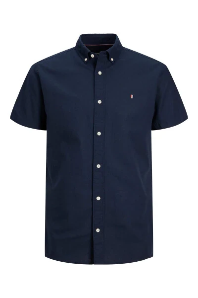 Мужская рубашка JPRBLUSUMMER SHIELD SHIRT S/S LN - темно-синий - JACK & JONES (1)