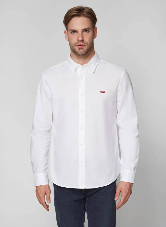 Мужская рубашка Levi's 86625-0002 Ls Battery Shirt Slim белая - 1