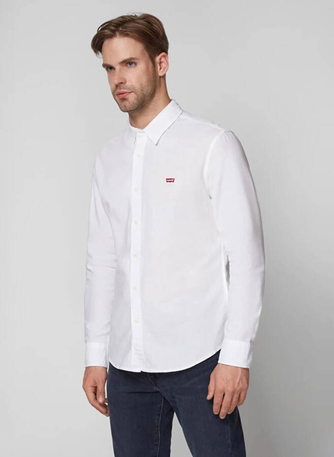 Мужская рубашка Levi's 86625-0002 Ls Battery Shirt Slim белая - 2