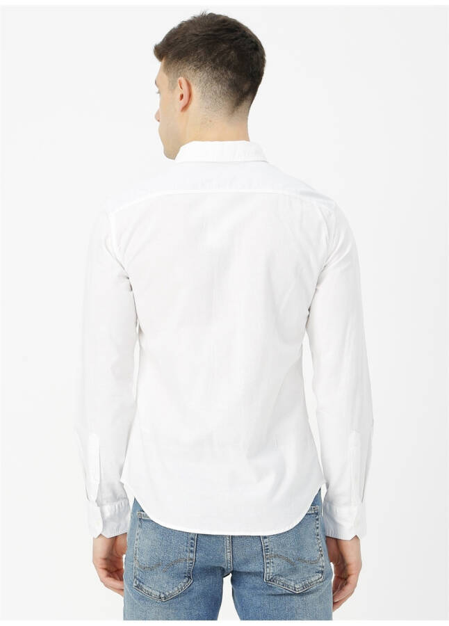 Мужская рубашка Levi's 86625-0002 Ls Battery Shirt Slim белая - 10