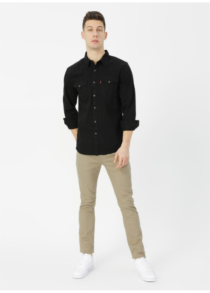 Мужская рубашка Levi's Slim Fit Plain Black 85744-0002 BARSTOW WESTERN STANDARD - 17