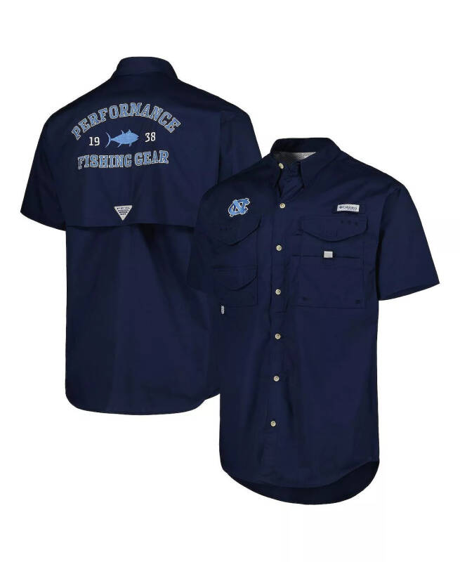 Мужская рубашка North Carolina Tar Heels Bonehead Button-Up темно-синего цвета - 1
