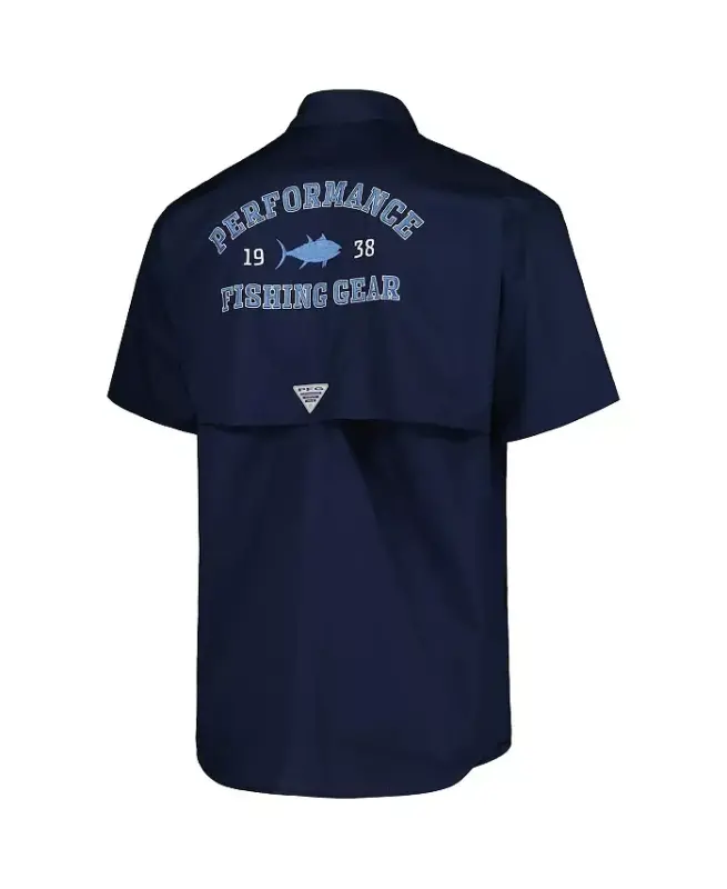 Мужская рубашка North Carolina Tar Heels Bonehead Button-Up темно-синего цвета - 4