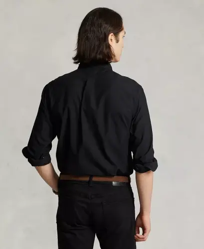 Мужская рубашка Oxford, окрашенная в готовом виде, Polo Black - 4