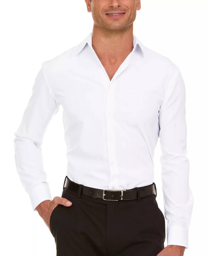 Мужская рубашка-платье Slim Fit Supershirt Белая - 7