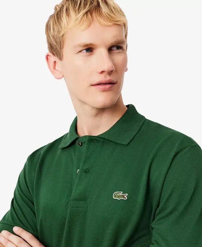 Men's L.12.12 Classic-Fit Short-Sleeve Piqué Polo Shirt-132 - Green - 3