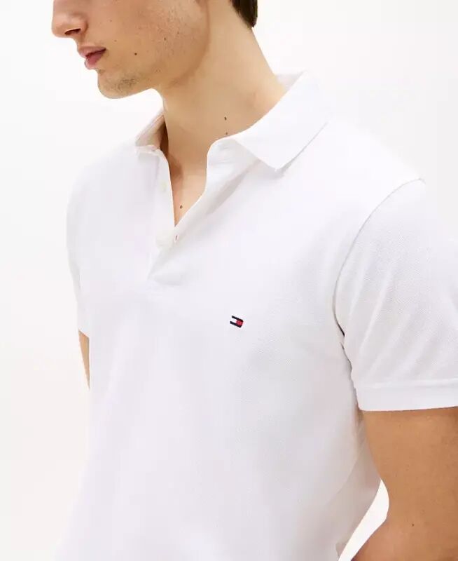 Мужская рубашка-поло Slim Fit 1985 года — белая - 3