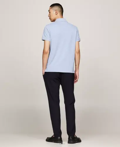 Мужская рубашка-поло Slim Fit 1985 года — цвет морской волны - 4