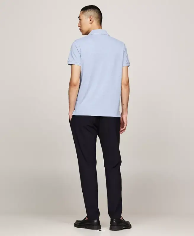 Мужская рубашка-поло Slim Fit 1985 года — цвет морской волны - 4
