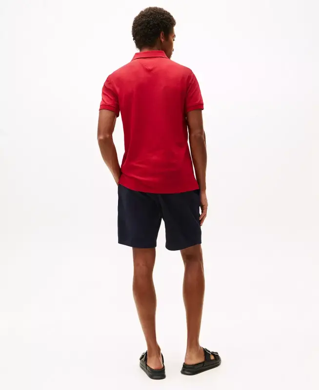 Мужская рубашка-поло Slim Fit 1985 года — основной красный цвет - 4