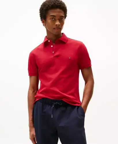 Мужская рубашка-поло Slim Fit 1985 года — основной красный цвет 