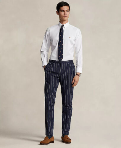 Мужская рубашка Purepress Cotton Oxford-белая/коричневая - 5